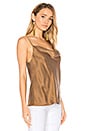 view 2 of 4 Janna Silk Tank in Mocha