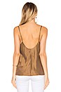 view 3 of 4 Janna Silk Tank in Mocha