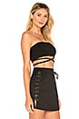 view 2 of 4 Tessa Wrap Tube Top in Black