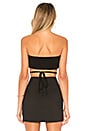 view 3 of 4 Tessa Wrap Tube Top in Black