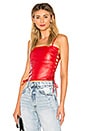 view 1 of 4 Sky Faux Leather Cami in Red