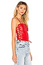 view 2 of 4 Sky Faux Leather Cami in Red