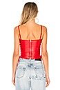 view 4 of 4 Sky Faux Leather Cami in Red