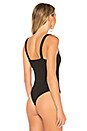view 4 of 5 Cici Square Neck Bodysuit in Black
