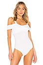 view 2 of 5 Evie Off Shoulder Bodysuit in White