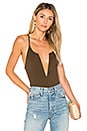 view 1 of 5 Frankie Deep V Bodysuit in Army in Army