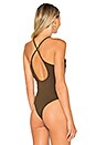 view 4 of 5 Frankie Deep V Bodysuit in Army in Army