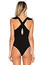 view 4 of 5 Flora Ruffle Bodysuit in Black