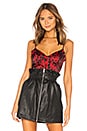 view 1 of 5 Kaia Underwire Bodysuit in Red Leopard