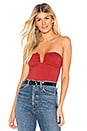 view 1 of 5 Cecila U Wire Strapless Bodysuit in Rust