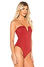 view 3 of 5 Cecila U Wire Strapless Bodysuit in Rust