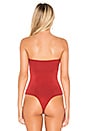 view 4 of 5 Cecila U Wire Strapless Bodysuit in Rust