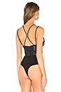 view 4 of 5 Sabrina Deep V Bodysuit in Black