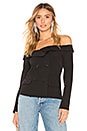 view 1 of 4 Tyler Off Shoulder Blazer Top in Black