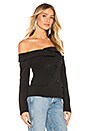 view 2 of 4 Tyler Off Shoulder Blazer Top in Black