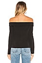 view 3 of 4 Tyler Off Shoulder Blazer Top in Black