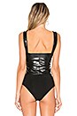 view 4 of 5 Char Faux Leather V Wire Bodysuit in Black