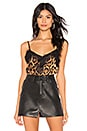 view 1 of 4 Crysta Lace Trim Cami Top in Leopard