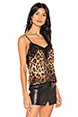 view 2 of 4 Crysta Lace Trim Cami Top in Leopard