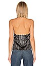 view 3 of 4 Amerie Pleated Halter Top in Black & White