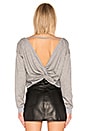 view 4 of 5 Odessa Twist Back Top in Heather Grey