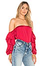 view 2 of 4 Cole Off Shoulder Blouse in Red