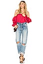 view 4 of 4 Cole Off Shoulder Blouse in Red