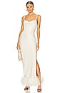 view 1 of 4 Farah Feather Trim Slip Dress in White