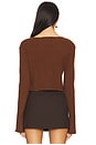 view 3 of 4 x REVOLVE Rosette Knit Cardigan in Chocolate Brown
