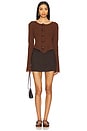 view 4 of 4 x REVOLVE Rosette Knit Cardigan in Chocolate Brown