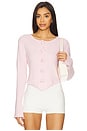 view 1 of 5 КАРДИГАН ROSETTE in Baby Pink