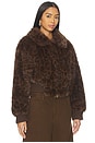 view 2 of 4 Hailey Faux Fur Bomber in Leopard