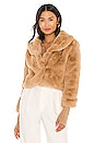 view 2 of 5 Milan Cropped Faux Fur Jacket in Beige