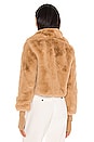 view 4 of 5 Milan Cropped Faux Fur Jacket in Beige
