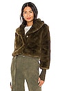 view 2 of 5 Milan Cropped Faux Fur Jacket in Khaki