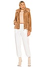 view 4 of 4 Maya Faux Fur Jacket in Beige