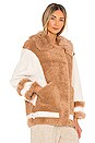 view 3 of 5 Ellie Teddy Jacket in Tan & Ivory