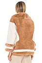 view 4 of 5 Ellie Teddy Jacket in Tan & Ivory