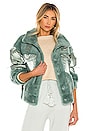 view 1 of 4 Isla Teddy Faux Fur Jacket in Khaki