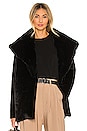view 1 of 5 Delilah Faux Fur Jacket in Black