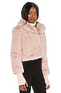 view 3 of 5 Milan Cropped Faux Fur Jacket in Oatmeal