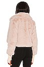 view 4 of 5 Milan Cropped Faux Fur Jacket in Oatmeal