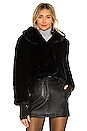 view 2 of 5 Milan Cropped Faux Fur Jacket in Black
