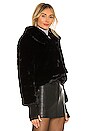view 3 of 5 Milan Cropped Faux Fur Jacket in Black