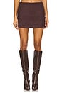 view 1 of 6 Hailey Mini Skirt in Chocolate