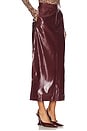 view 2 of 6 Eliza Leather Maxi Skirt in Cherry