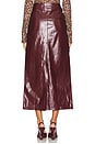 view 4 of 6 Eliza Leather Maxi Skirt in Cherry