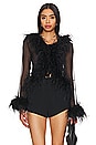 view 1 of 4 Gigi Feather Blouse in Black