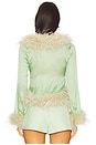 view 3 of 4 Gigi Feather Blouse in Pistachio