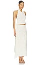 view 2 of 3 Hailey Cowl Neck Halter Top W/ Drape in Ivory